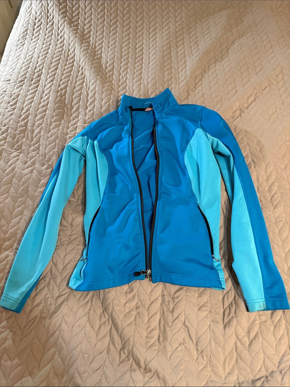 Women’s Two-Tone Blue Utility Zip Jacket